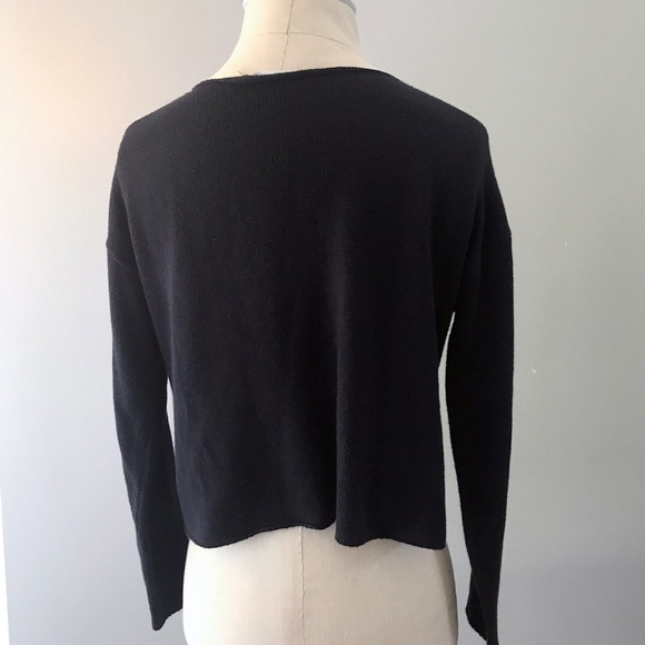 Anthropologie Mustard Seed Cross Stitch Cropped Sweater Small - Picture 4 of 5